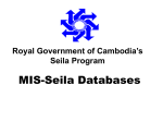 Royal Government of Cambodia`s Seila Program