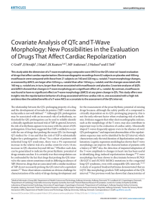 Covariate Analysis of QTc and T