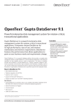 OpenText Gupta DataServer Product Overview