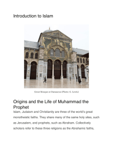 Introduction to Islam Origins and the Life of Muhammad