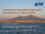 Incremental learning in data stream analysis - ICAR-CNR