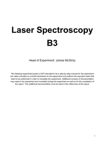 Laser Spectroscopy B3 - Imperial College London