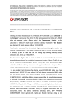 Following the press release issued on 23 February 2017, UniCredit