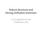 Feature Structures and Parsing Unification Grammars