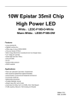 10W Epistar 35mil Chip High Power LED White