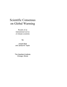 The Perspectives of Climate Scientists on Global Climate Change