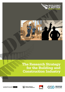 The Research Strategy for the Building and Construction industry