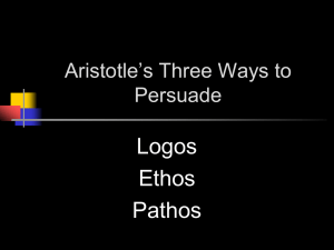 Ethos, Pathos, Logos Notes