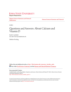 Questions and Answers: About Calcium and Vitamin D