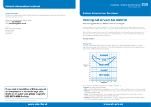 Hearing aid services for children factsheet