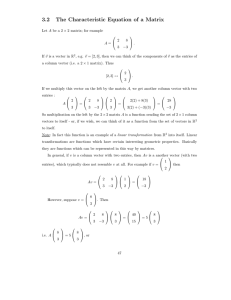 3.2 The Characteristic Equation of a Matrix