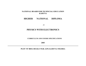 physics with electronic - Yaba College of Technology