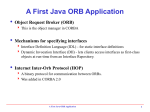 First Java ORB Application
