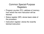 Common Special-Purpose Registers
