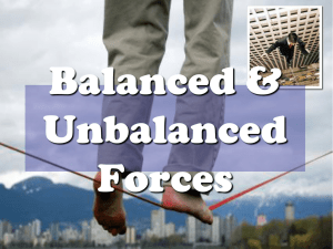 balance and unbalanced forces for mar 5