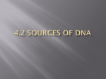 4.2 Sources of DNA