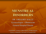 menstrual disorders