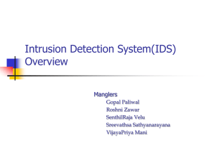 Intrusion Detection System(IDS) Overview