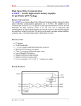 High-Speed Data Communication LA302Z – 10 GHz Differential