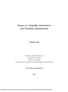 Essays on Volatility Derivatives and Portfolio Optimization