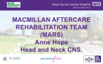 Macmillan Aftercare Rehabilitation Team (Surrey) – Mars (Anne Hope)