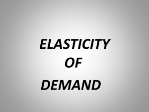 Elasticity Of Demand