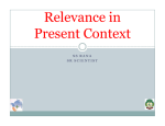 Relevance in Present Context