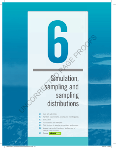 Simulation, sampling and sampling distributions