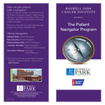 The Patient Navigator Program - Roswell Park Cancer Institute
