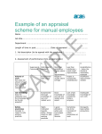 Example of an appraisal scheme for manual employees