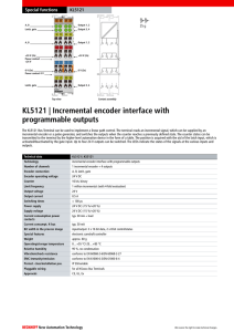 KL5121 | Incremental encoder interface with programmable outputs