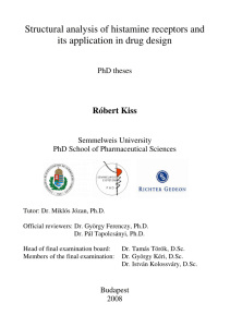 Structural analysis of histamine receptors and its application in drug