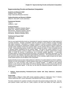 Superconducting Circuits and Quantum Computation