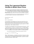 Using The Lognormal Random Variable to Model Stock Prices