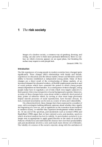 1 The risk society