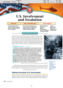 U.S. Involvement and Escalation