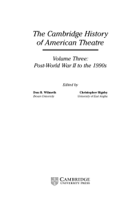 The Cambridge History of American Theatre - Assets