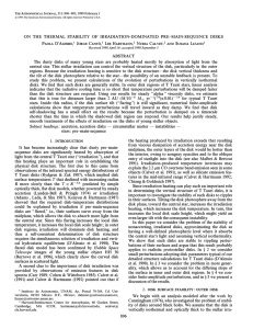 1. introduction 2. disk surface stability: outer disk - CRyA-UNAM