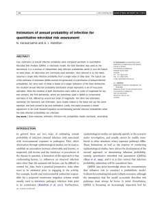 Estimators of annual probability of infection for quantitative microbial