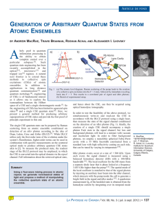 generation of arbitrary quantum states from atomic ensembles