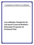 Accreditation Standards for Advanced General Dentistry Education