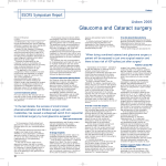 Glaucoma and Cataract surgery