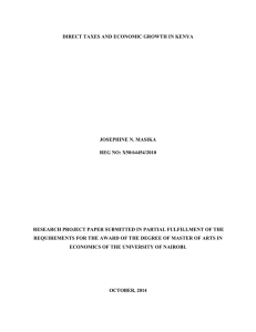 Direct taxes and economic growth in Kenya