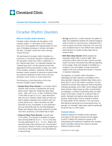 Circadian Rhythm Disorders