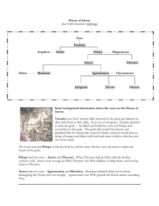 House of Atreus from Edith Hamilton`s Mythology Zeus Tantalus