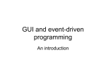 GUI and event-driven programming