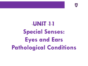 UNIT 11 Special Senses: Eyes and Ears Pathological Conditions