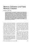 Memory Distortion and False Memory Creation