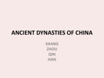 ANCIENT DYNASTIES OF CHINA - World History