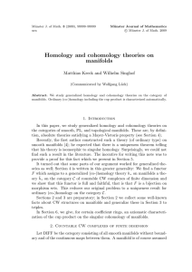 Homology and cohomology theories on manifolds